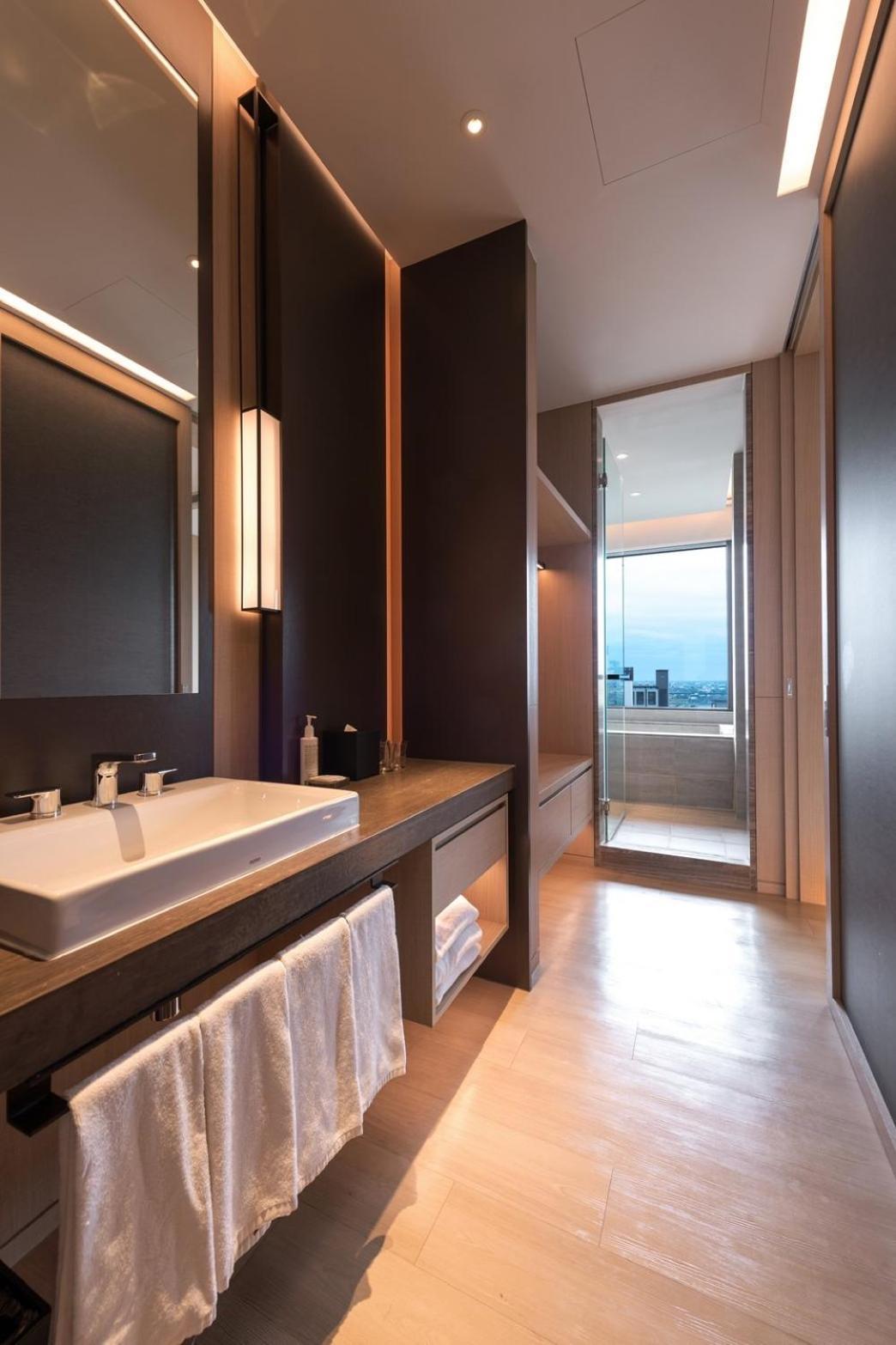 Mu Jiaoxi Hotel Exterior foto Bathroom